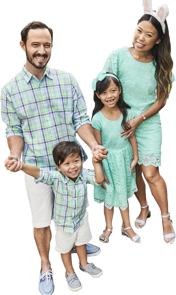 The Children's Place Unisex-Child Coordinating Family Outfits, Mommy & Me, Dad & Son, Baby, Mint to Be Collection