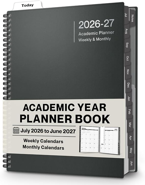 Dunwell 2026-2027 Planner 8.5x11, Weekly Monthly Academic Calendar