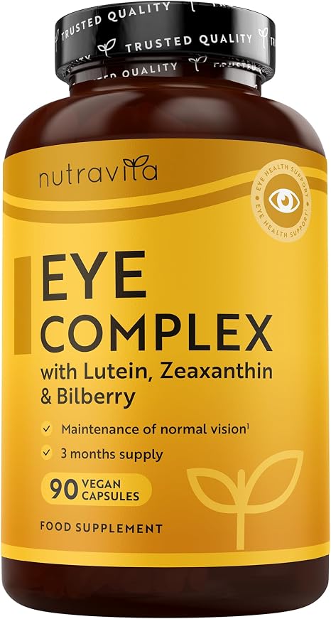 Nutravita Natürliche Augen Komplex- 90 Vegane Lutein Kapseln Hochdosiert