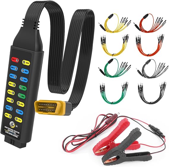 OBD2 Breakout Box OBDII Protocol Detector for Professional Automotive Diagnostics with 16-Pin CAN Breakout Box, 4mm Banana Jack Multi-Function Jumper