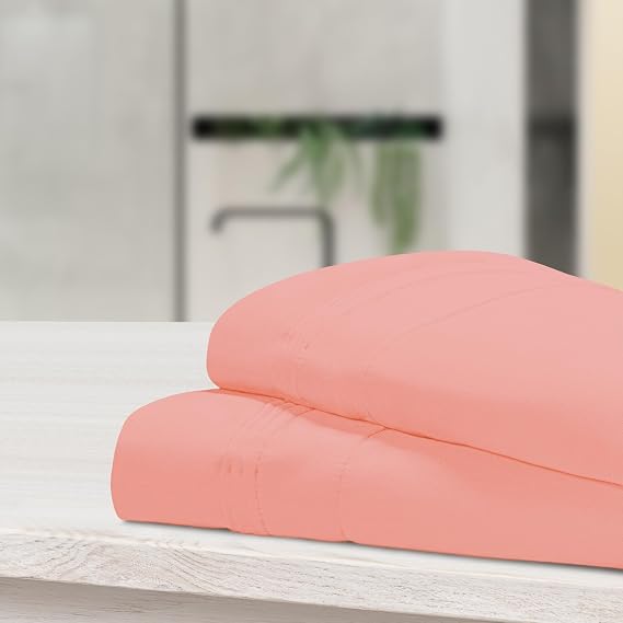 Superior 1000 Thread Count Egyptian Cotton Pillowcase Set, Pillow Covers for All Pillows and Sleepers, Soft Pillowcases for Bed Fashion, Basics, Large Cases, Set of 2, King Size, Dusted Rose