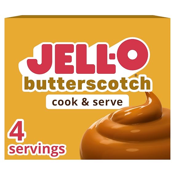 Jell-O Cook & Serve Pudding & Pie Filling Mix, Butterscotch, 3.5 oz Box
