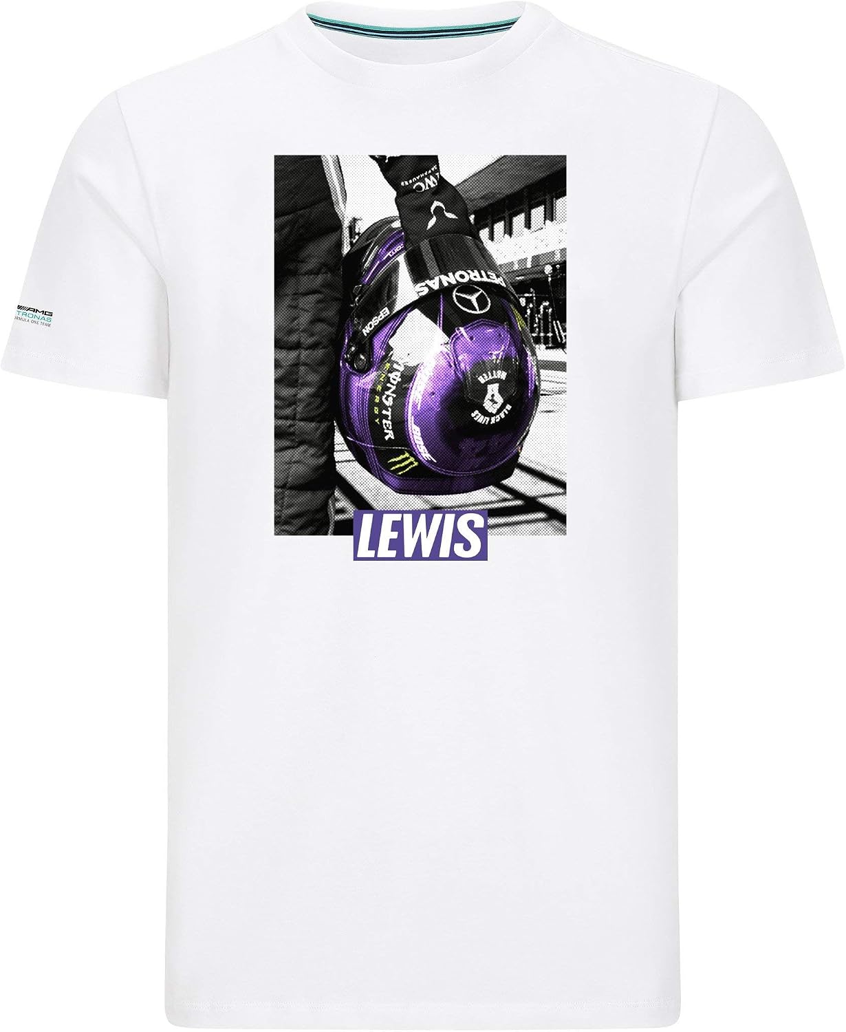 Mercedes Benz AMG Petronas F1 Men's Lewis Hamilton Helmet T-Shirt