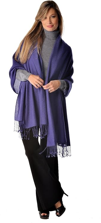 Cashmere Boutique 100% Pure Cashmere Shawl for Women - 36" x 80"