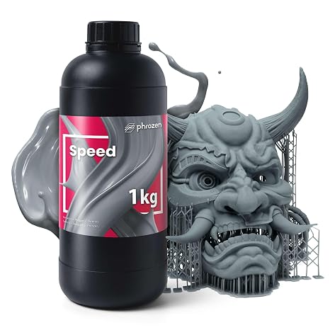 phrozen 3D Printer Rapid Resin [Speed], 405nm LCD UV-Curing Photopolymer Resin, Low Shrinkage, High Precision Printing, Low Odor, Non-Brittle, Easy to Print, and Fast Printing (1KG)