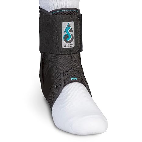 Med Spec ASO Ankle Stabilizer Lace Up Ankle Brace Sprain Support Black, XL