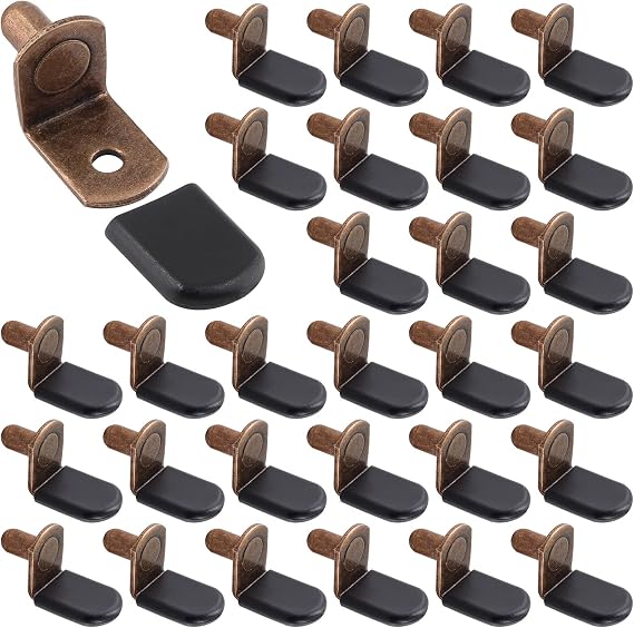 Biaungdo Shelf Support Pegs, Antique Bronze, 30 Pcs, 1/4 Inch