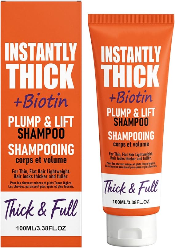 Hair Thickening Shampoo with Biotin & Aloe - Volumising Shampoo for Fine, Thin & Flat Hair - Hydrating Strengthening Hair Care for Fuller Thicker Looking Hair - Daily Shampoo for Men & Women