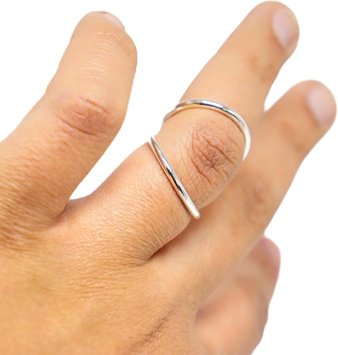 Evabelle Jewelry Swan Splint Ring Adjustable for PIP or DIP Joint Swan Neck Splint