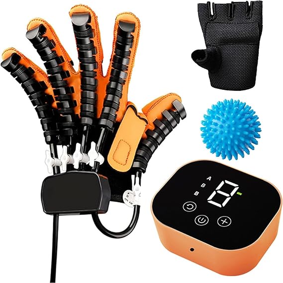 GAOXIAO Hand Function Rehabilitation Robotic Gloves Generations Hemiplegia, Robot Hand Exerciser for Stroke Hemiplegia Aids Patients with Hand Dysfunction Finger Function Recovery A Left Hand M