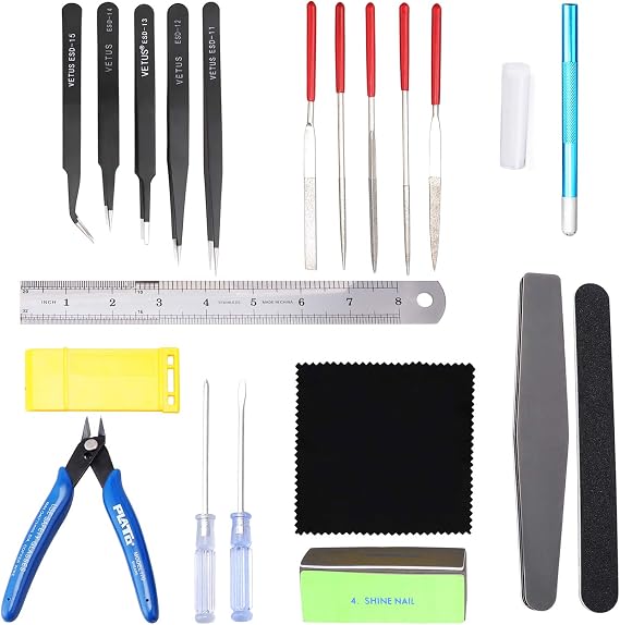 HSEAMALL 21 STÜCKE Modellbau Werkzeug SetGundam Modeler Grundwerkzeuge Hobby Werkzeug Sets Basic Tools für Auto Modell Bausatz DIY Reparatur