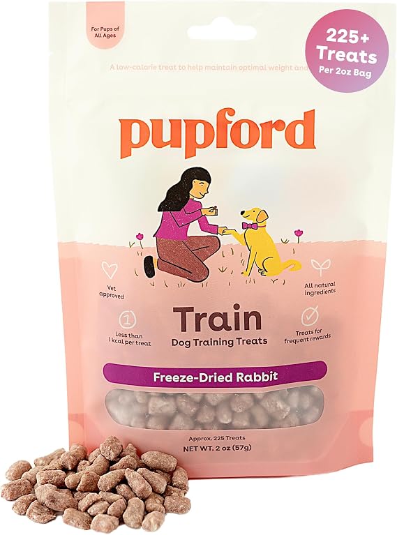 Pupford Freeze Dried Training Treats for Dogs & Puppies (Rabbit, 2 oz)