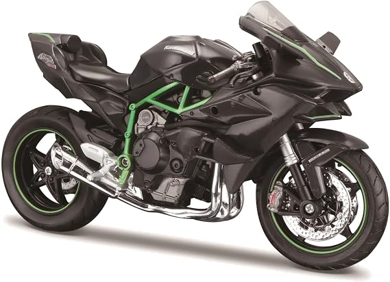 Maisto Kawasaki Ninja H2R Motorbike - 1:12 Scale - Incredibly Detailed Die-Cast Replica Collectible Motorcycle Model, Black