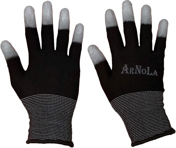 2 & 5 & 20 Pairs Black Anti Static Gloves Top Fit Fingertip 13G Carbon Fibers PU Coated ESD Safety Work Gloves