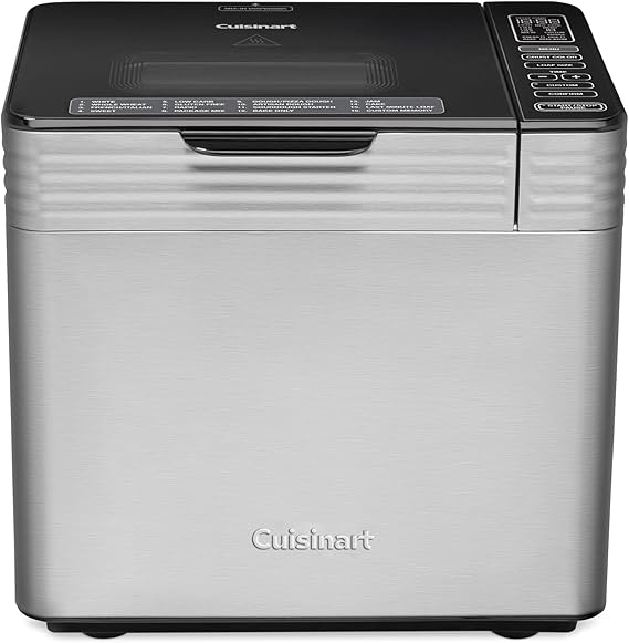 Cuisinart Bread Maker Machine, 16 Menu Programs, Stainless Steel, 2-Lb Loaf