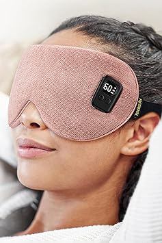Heated Eye Mask for Dry Eyes Warm Compress for Digital Tired Eyes, Stye Relief - Cordless, Adjustable Heat & Timer Settings - Airplane/Road Travel, Sleep aid, Office nap Pink