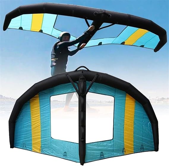 Inflatable Surfboard for Windsurfing and Wing Surfing, Portable Surfboard Sail, Handheld Foil Wing Kite for Water Features and Snow Ski Surfing