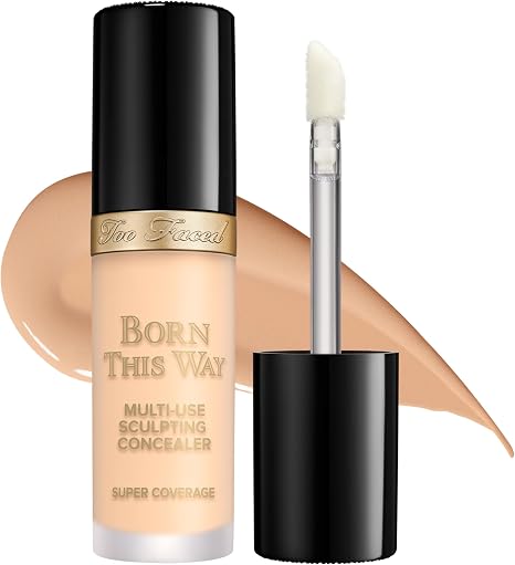 Too Faced Born This Way Super Coverage Multi-Use Concealer | Full Coverage, Oil Free, Long Lasting + Hydrating,13.5ml