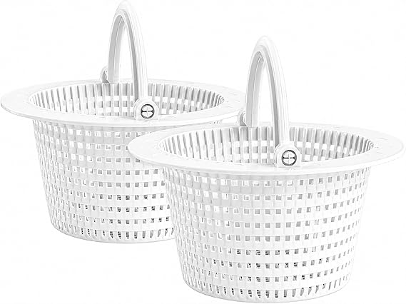FibroPool Pool Skimmer Basket 2 Pack - Pivot Handle - 6.15 in - Plastic