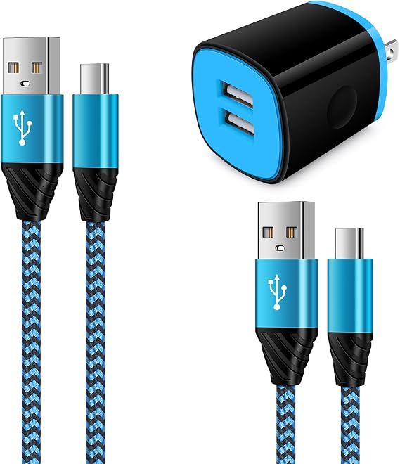 Android Phone Charger Fast Charging for Samsung Galaxy A17 A16 A07 S25 Plus S25 Ultra S24FE S24 Ultra S23FE A35 A15 A14 A13 A53 A54 S22 Plus S21 S20, Android USB C Charger Cable Cord+Wall Charger
