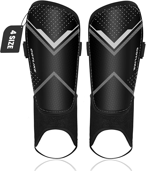 Soccer Shin Guards for Kids Youth Adults Toddler, Shin Defender Shin Guards with Ankle Protection Football Gear for 3 5 4-6 7-9 10-12 Years Old Boys Girls Espinilleras de Futol para Hombres