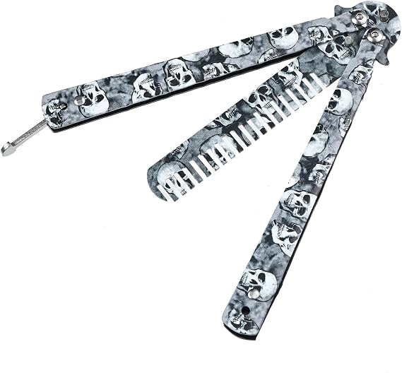 Foldable Combs Stainless Steel Folding Professional Curly Hair Comb Hair Styling Tools for Sport Outdoor Use