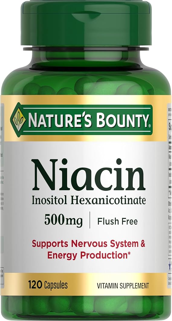 Nature's Bounty Niacin 500mg Flush Free, 120 Capsules