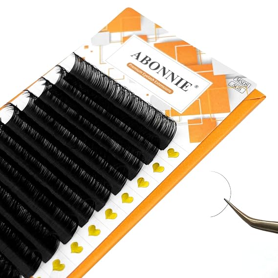 Classic Lash Extensions, Premium Cashmere Individual lash xtensions, 0.03 Thickness C Curl Lash Extensions, 15mm Lash Tray, Semi Permanent Eyelashes, Professional Salon Use(15mm, 0.03-C)