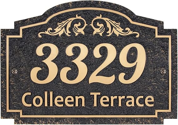 Vintage Handcrafted Address Plaque, Personalized Sign