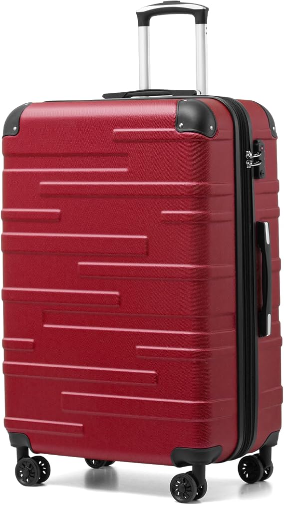 COOLIFE Large Suitcase 28 inch, 93L Expandable, mit TSA Lock, ABS Hardshell