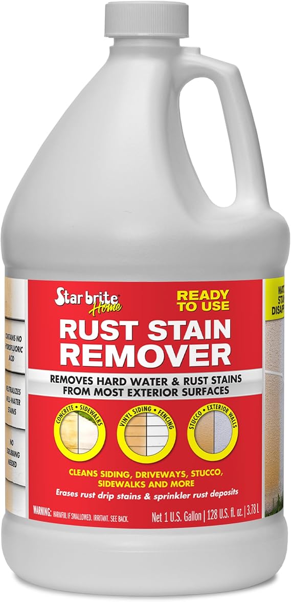 STAR BRITE RUST STAIN REMOVER, Ready-to-Use for Hard Water & Rust Stains
