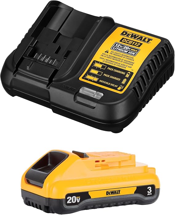 DEWALT 20V MAX Battery Pack with Charger, 3 Ah, Extra Long Run Time (DCB230C) | Charger, extra-long runtime