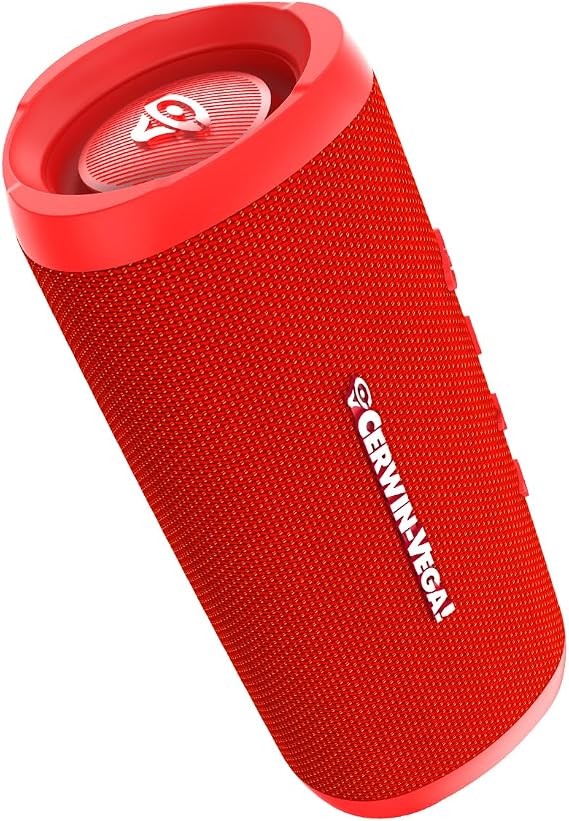 CERWIN-VEGA! Portable Bluetooth Speaker Waterproof Wireless Outdoor,Red