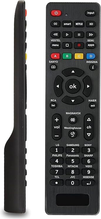 Universal Smart TV Remote Control for Samsung LG Sony Toshiba Vizio Sharp RCA Panasonic Insignia and More LCD LED 3D HDTV Smart TV