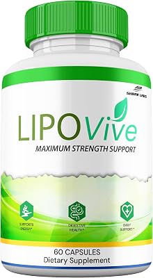 LipoVive Capsules, Advanced Formula Supplement, Lipo Vive Pills All Natural Premium Lipoviv Maximum Strength 1 Pack
