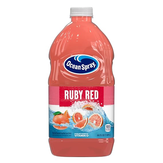 Ocean Spray Ruby Red Grapefruit Juice Drink, 64 Fl Oz Bottle