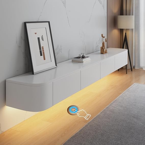 Floating TV Unit, Wall Mounted TV Cabinet, TV Media Console