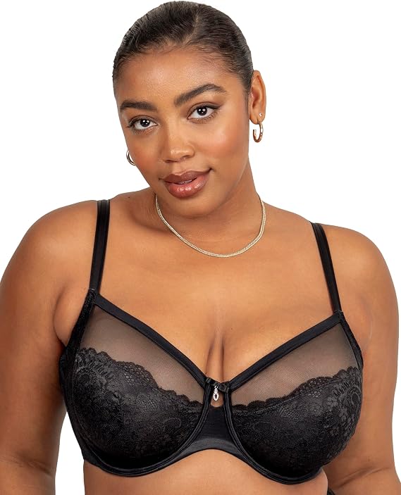 Curvy Couture Women's Luxe Lace Underwire Bra
