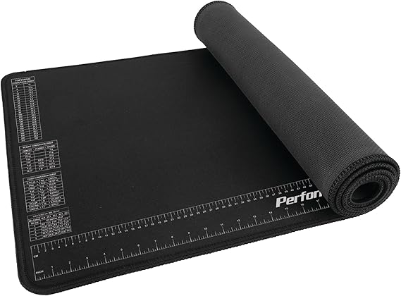 Performance Tool W88977 Neoprene Mat with Ruler and Reference Charts, Chemical Resistant, 16-Inch x 35.75-Inch, Protects Work Surface from Solvents and Oils