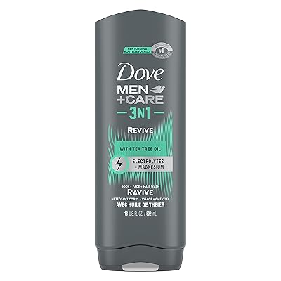 Dove MenCare Post-Workout Body Wash For Men 3N1 Revive With Tea Tree Oil 18 oz