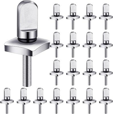 Gisafai 20 Pcs Fin Screws No Tool 316 Stainless Steel Sup Fin Screw with O Rings for Longboard Sup Paddleboard Surfboard Surfing Accessories