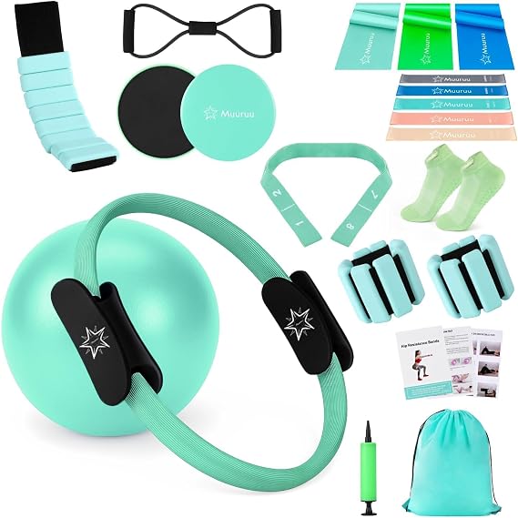 Pilates Kit Equipment, Pilates Ring and Ball for Women Home Workout