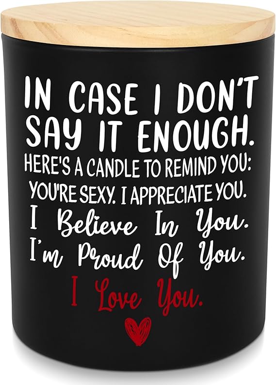 TEEZWONDER Anniversary Wedding Gifts for Women Men, Scented Candle 10 oz