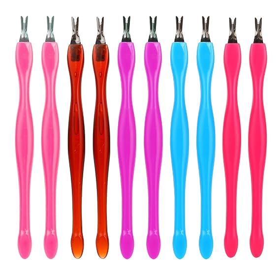 Cuticle Pusher Cuticle Pushers Tool Professional Nail Scraper Pushers Dead Skin Cuticle Remover Dual Ended Cleaner Cuticle Trimmer for Fingernails Toenails Home Nail Shop 10 Pcs