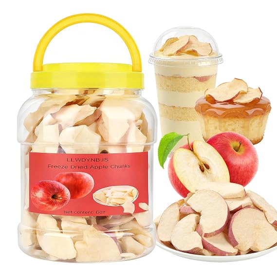 Freeze dried apple chunks 170g, fruit snacks for baking and desserts