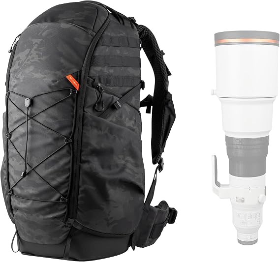 PGYTECH OnePro Super Telephoto Lens Camera Backpack for 600-1200mm Lens | Large Camera Bag, Travel Professional Photography ST Backpack for Long Lens & DSLR/Drone/Canon/Nikon/Sony/DJI, with Raincover