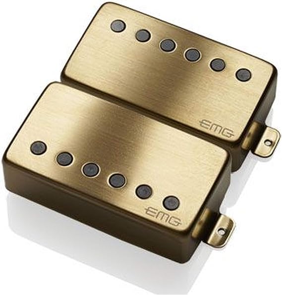 EMG JH HET SET James Hetfield Guitar Signature Pickup, Brushed Gold LS Pots, Short Shaft