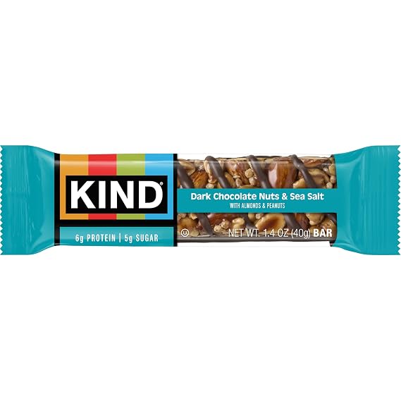 Kind Dark Chocolate Nuts and Sea Salt bar, 1.4 Ounce