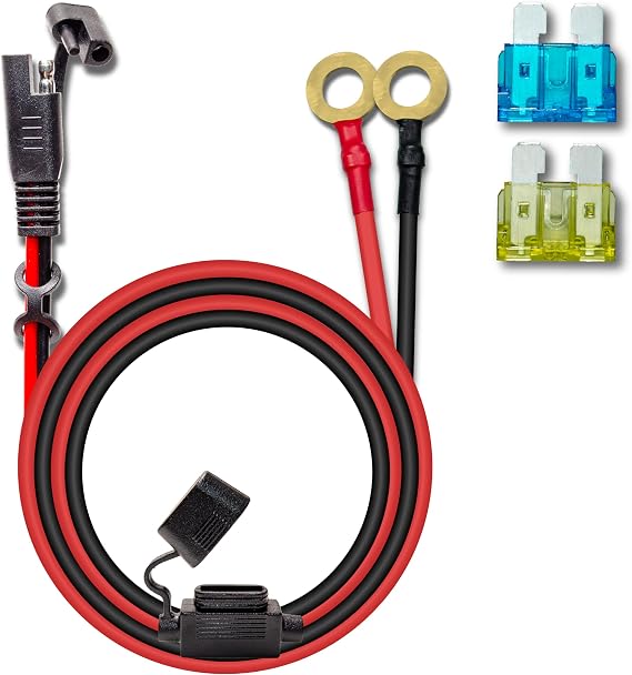 BFXM 10AWG 2FT SAE Connector Extension Cables with 15& 20A Fuse