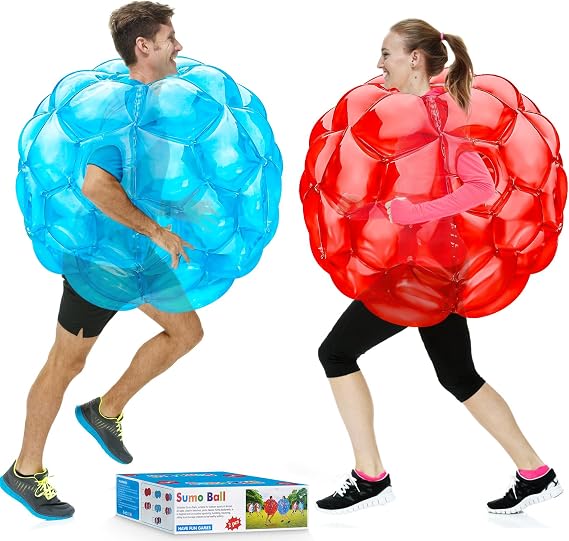 X XBEN 36" Inflatable Bumper Balls 2-Pack Giant Zorb Ball for Backyard | Tear-Resistant PVC Human Hamster Ball for Kids/Adults (Height: 31.5 inch,) Outdoor Team Games Camping Gift Package